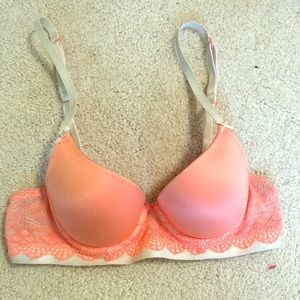 Coral Pink Lacey Bra/Bralette 34A